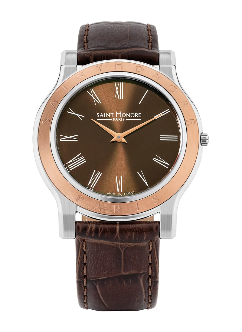 سانت هونور Saint Honore Paris Leather Analog Wrist Watch H SH DE826001 6MR