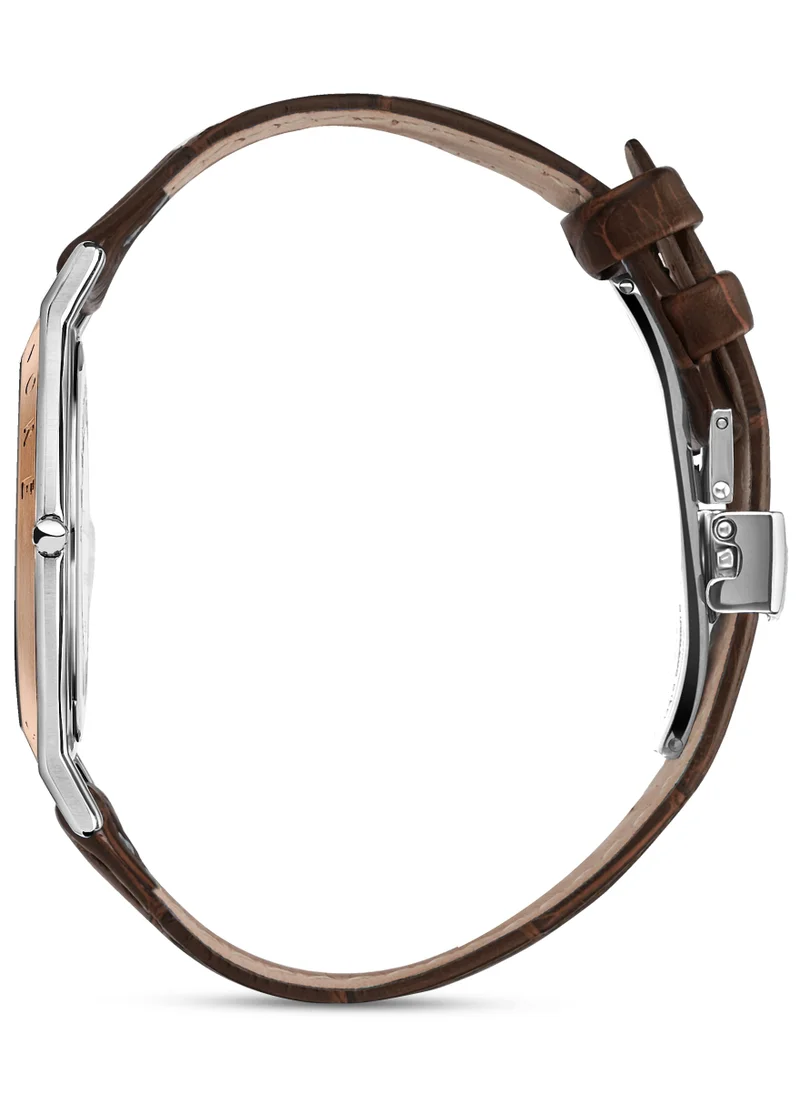 سانت هونور Saint Honore Paris Leather Analog Wrist Watch H SH DE826001 6MR
