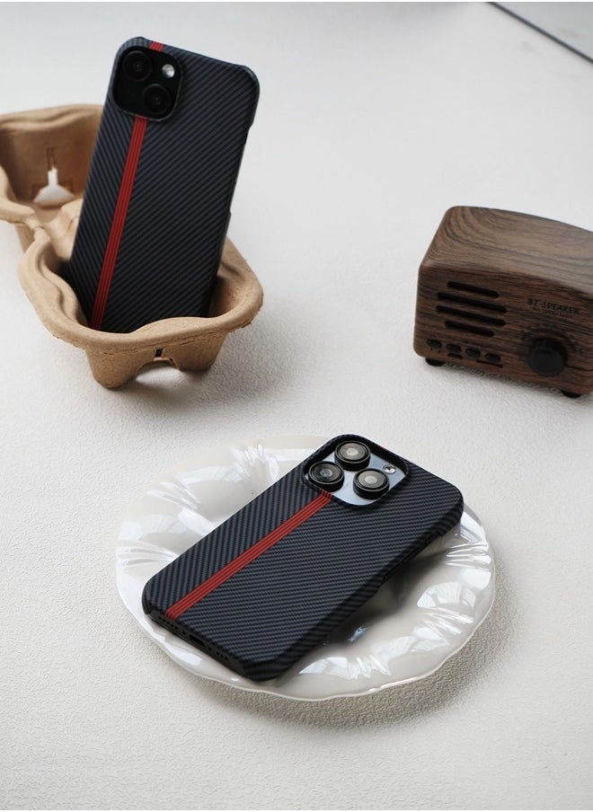 ShebSheb - Fine Black Striped iphone Case for iPhone 15 Pro - Image 1
