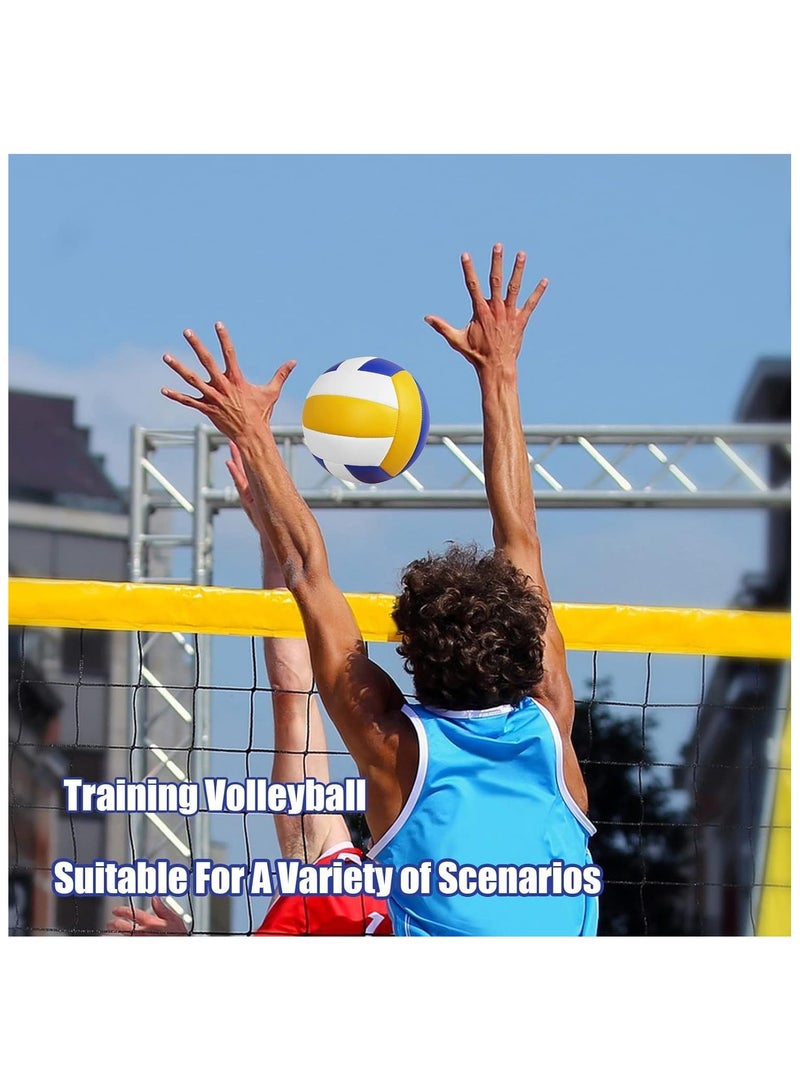 Inflatable Soft Volleyball,Volleyball PU Leather Soft Outdoor Soft Adult Volleyball Explosion-proof Machine Sewing Standard No.5 for Indoor,Competition,Training,Beach Volleyball,Premium Volleyball - Image 4