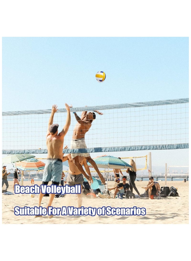 Inflatable Soft Volleyball,Volleyball PU Leather Soft Outdoor Soft Adult Volleyball Explosion-proof Machine Sewing Standard No.5 for Indoor,Competition,Training,Beach Volleyball,Premium Volleyball - Image 5