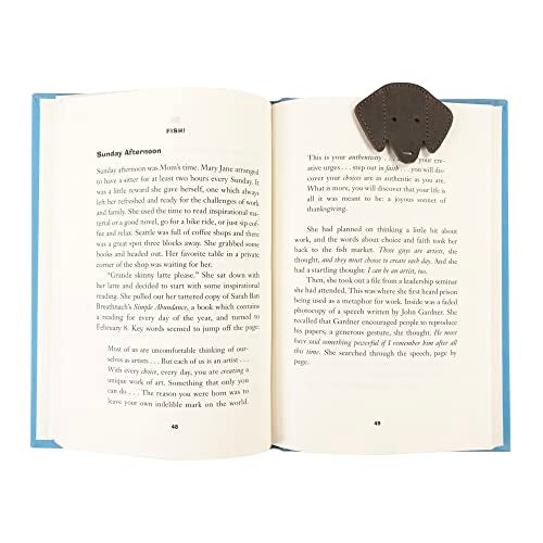 Hide & Drink, Dog Bookmark Handmade from Full Grain Leather (Bourbon Brown) - Image 1