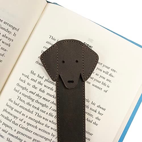Hide & Drink, Dog Bookmark Handmade from Full Grain Leather (Bourbon Brown) - Image 4