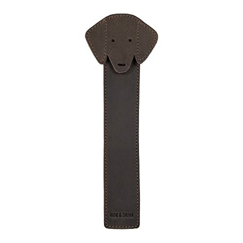 Hide & Drink, Dog Bookmark Handmade from Full Grain Leather (Bourbon Brown) - Image 5