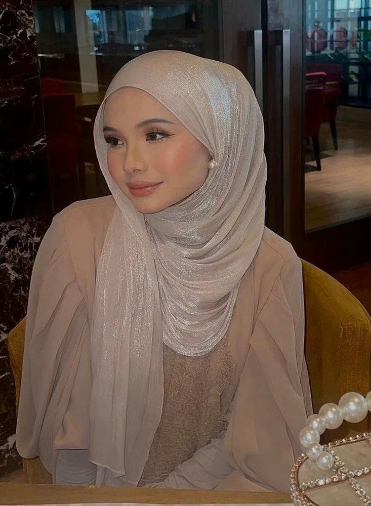 Nakhl White Long Hijab for Women  - Image 1