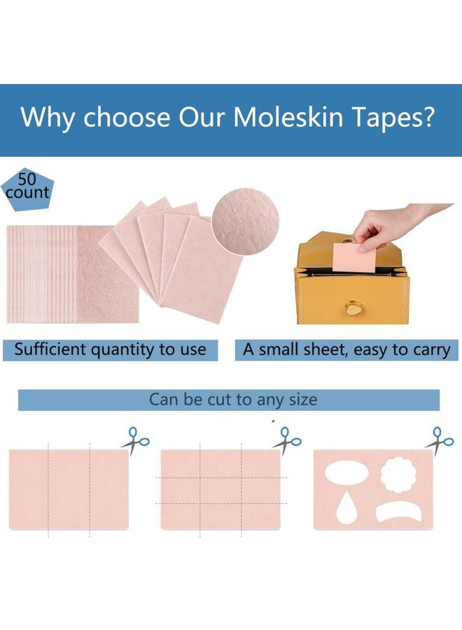 Klyranix 50 Sheets Moleskin Padding, Mole Skin for Feet Adhesive Pads, Moleskin for Blisters Prevention, Mole Skin Tape for Boots Hiking Reduce Friction Pain - Image 3