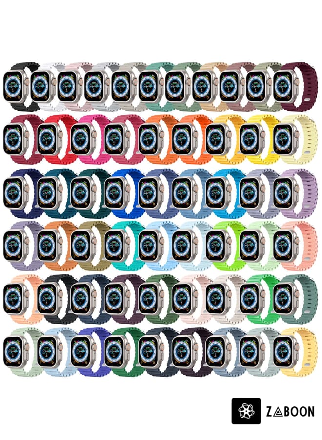 Zaboon Ocean Buckle Silicone  Watch Band For Apple Watch Series 8&7 41mm / SE 2&6&SE&5&4 40mm / 3&2&1 38mm(Orange) - Image 2