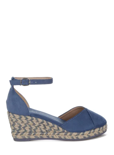London Rag Wedge Heel Espadrilles Sandals in Navy