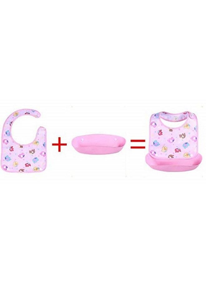 BabyGo - Silicone Baby Detachable Waterproof Apron Bibs (Set Of 2) Random Color - Image 1