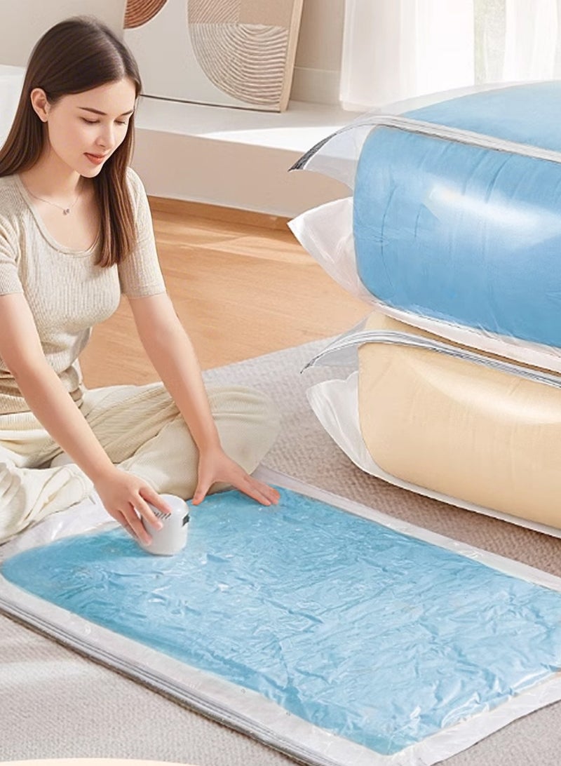 HomarKet 30 Pack Premium Vacuum Storage Bags with Electric Pump,Include 20-Piece (5 Jumbo, 5 Large, 5 Medium,5 Small) with 10- Piece Portable Hand-Rolled Vacuum Compression Bags (5-Piece 50x35cm and 5- Piece 70x50cm ) Reusable Space Saver Bags for Clothes, Mattress, Blanket, Duvets, Pillows, Comforters, Quilt, Travel  - Image 3