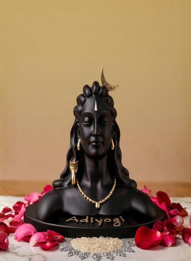 VAMA Siddh Adiyogi Statue for Car Dashboard - 5 Inch, Resin Lord Shiva Idol for Car Dashboard | Shiv Murti | Mahadev Murti | Lord Shiva Idols for Home, Mandir and Office Desk - Image 1