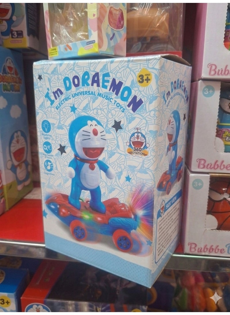 Doraemon Electric Universal Music Skateboard Toy for Kids | 360° Rotation, Flashing LED Lights - Image 3
