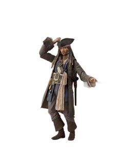 Pirates of the Caribbean 5 Johnny, Depp SHF Captain Jack, Dead No Tales, movable, boxed figure for fans and friends (15cm)