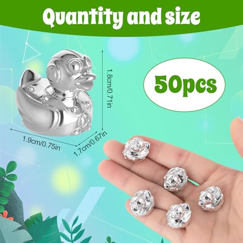 GGSTDDUP 50 Pcs Robot Ducks Toy Figures Mini Robot Resin Ducks Bulk Tiny Robots Figurine Dress up Duck Toy for Party Favors - Image 5