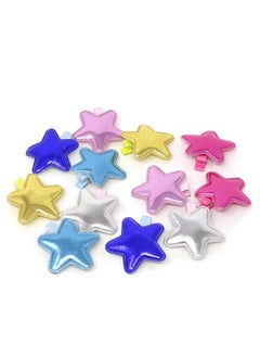 HONBAY Onbay 12Pcs Shiny Pu Leather Star Hair Clips Adorable Hairpins Hair Accessories  - Image 5