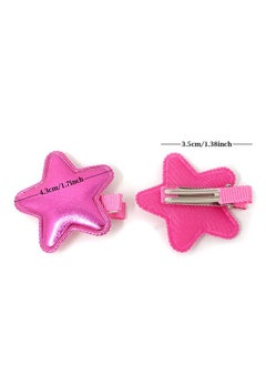 HONBAY Onbay 12Pcs Shiny Pu Leather Star Hair Clips Adorable Hairpins Hair Accessories  - Image 3