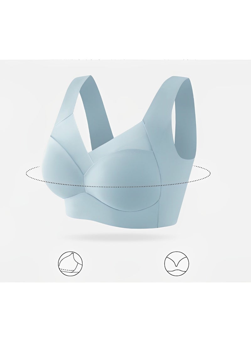 REOCLE Women's Seamless Wirefree Bras Mesh Comfortable Padded Back Smoothing Bra Push Up Wireless Bras Sculpting Uplift Bra - Image 5