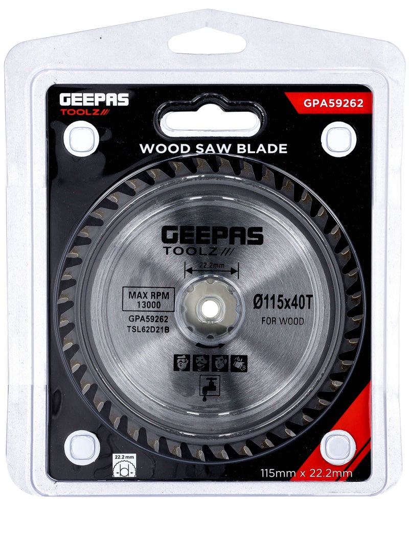 GEEPAS Wood Cutting Saw Blade Geepas GPA59262, Universal for dry or wet cutting, Sharp teeth offer fast and smooth cutting, Max RPM-13000, Super thin porcelain saw blade with free chips for cutting  - Image 4