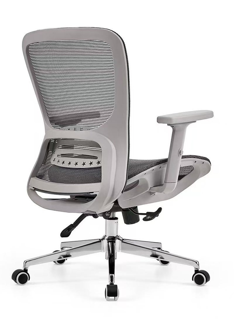 Multiwood Advanced Comfort Professional Chair with Balanced Lumbar Support, Durable Build and Extended Sitting Ease – Grey - Image 2