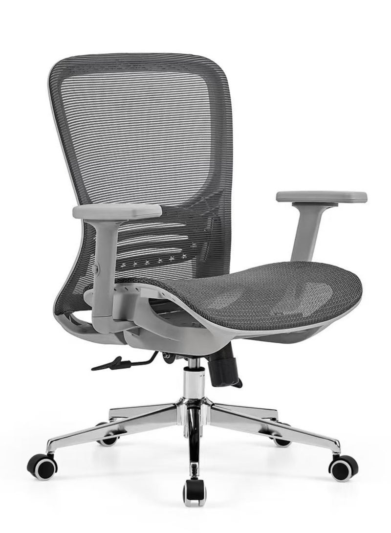 Multiwood Advanced Comfort Professional Chair with Balanced Lumbar Support, Durable Build and Extended Sitting Ease – Grey - Image 1