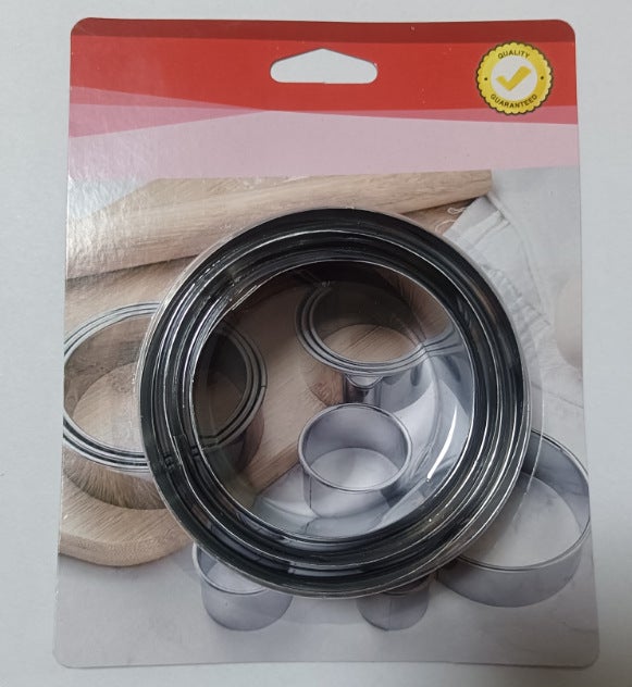 Stainless Steel Dumpling Cutter Biscuit Press Cake Mould Round edge blister card packaging