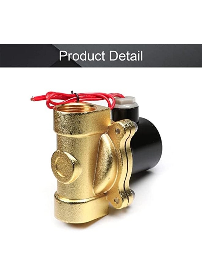 Melfi Brass Electric Solenoid Valve 220V, 1/2" Pt Air Valve Normally Closed 2 Position 2 Way Connection Type Direct Acting For Water, Air, Diesel Etc. - Image 4