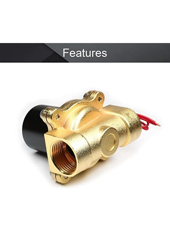 Melfi Brass Electric Solenoid Valve 220V, 1/2" Pt Air Valve Normally Closed 2 Position 2 Way Connection Type Direct Acting For Water, Air, Diesel Etc. - Image 3