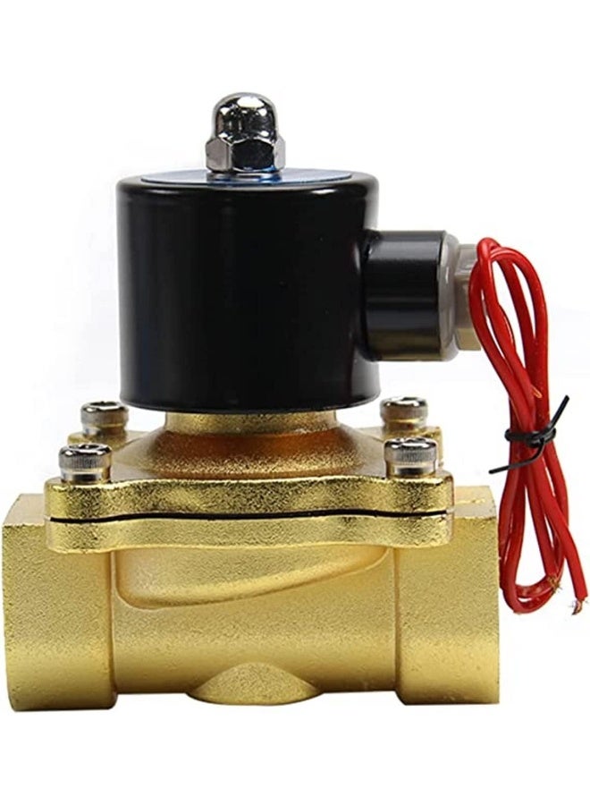Melfi Brass Electric Solenoid Valve 220V, 1/2" Pt Air Valve Normally Closed 2 Position 2 Way Connection Type Direct Acting For Water, Air, Diesel Etc. - Image 1
