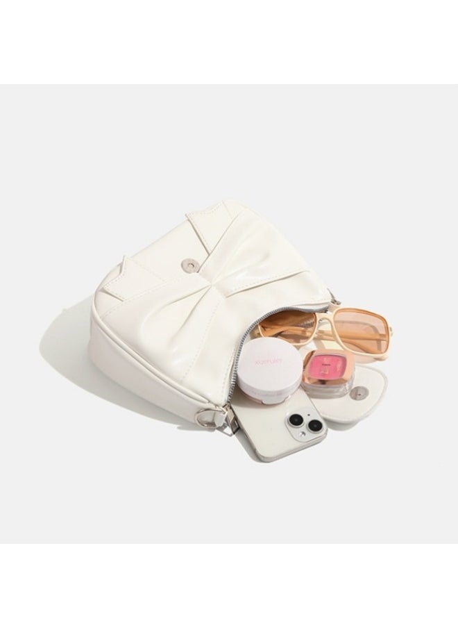 NIBEMINENT - Niche Design Shoulder Bag Fashion Pleated Cloud Bag Bow Tote Crossbody Bag for Women - Image 1