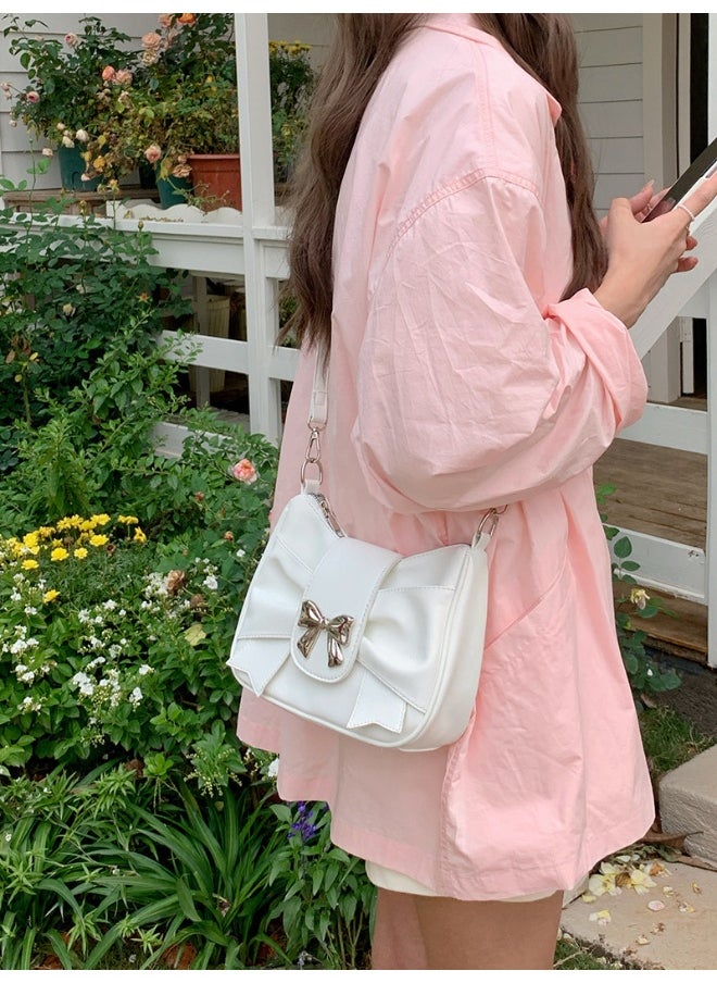 NIBEMINENT - Niche Design Shoulder Bag Fashion Pleated Cloud Bag Bow Tote Crossbody Bag for Women - Image 1