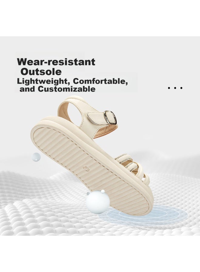 Annil Children's Sandals For Girls, Summer New Style, Soft-soled Student Open-toe Flat Fashionable Princess Shoes 6275 - Image 2