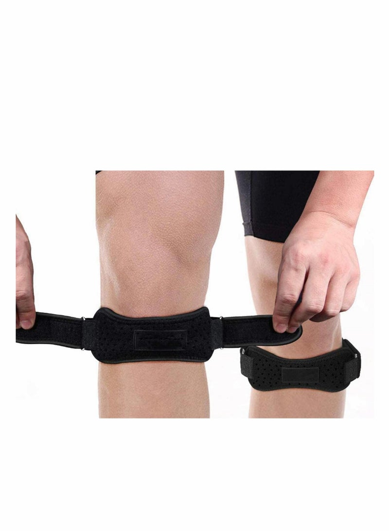 KASTWAVE Patella Strap Knee Brace Support, 2 Pack Knee Brace for Arthritis, ACL, Running, Basketball, Meniscus Tear, Sports, Athletic Best Knee Brace for Hiking, Soccer, Volleyball & Squats (2 Pack)  - Image 1