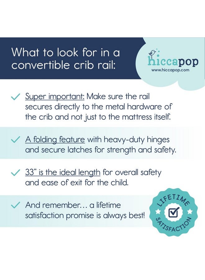 هيكابوب حاجز سرير هيكابوب القابل للتحويل للأطفال الصغار | حاجز سرير للأطفال الصغار | حاجز سرير للأطفال الرضع مزود بمثبت أمان معزز - Image 4