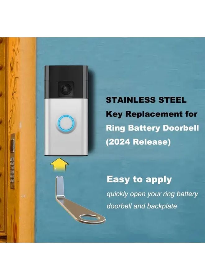 1 PC Metal Key Tool For Ring Battery Doorbell 2024 Secure Removal No Electricity - Image 3