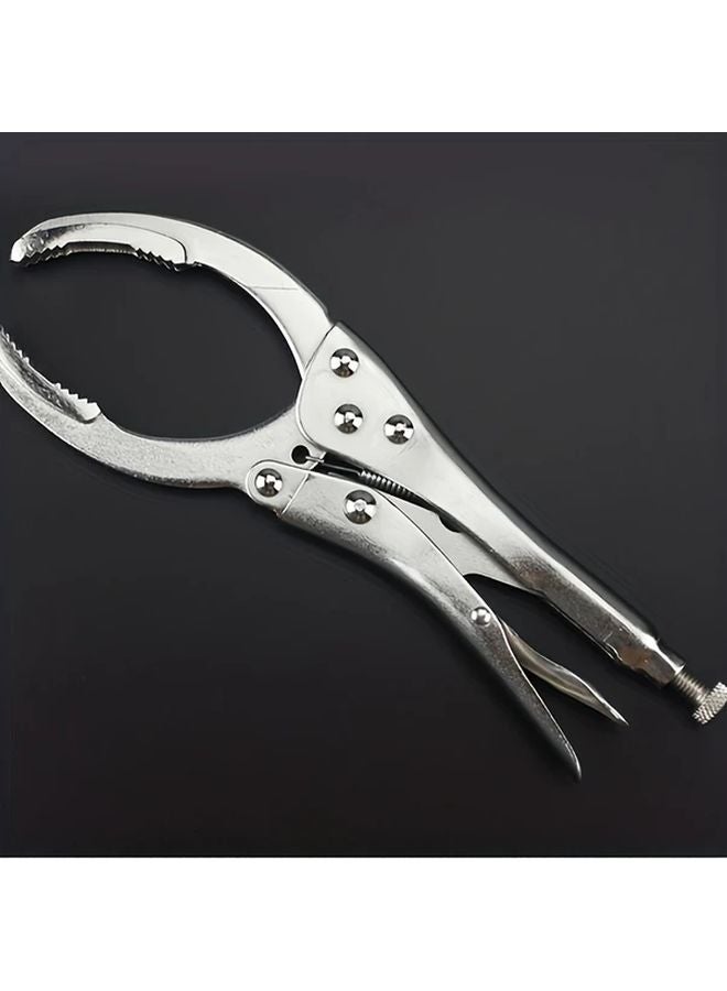Silvery Stainless Steel Oil Filter Wrench High Quality Clamp Change Tool - Image 1