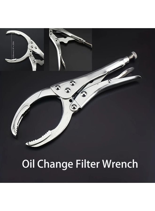 Silvery Stainless Steel Oil Filter Wrench High Quality Clamp Change Tool - Image 2