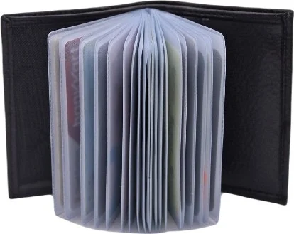 Mkm Vertical Black Card Holder Wallet