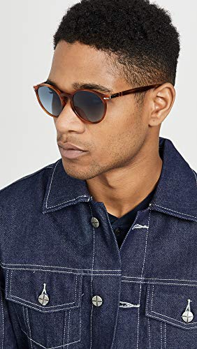 Persol PO3171S Round Sunglasses, Terra Di Siena/Azure Gradient Blue, 49 mm - Image 2