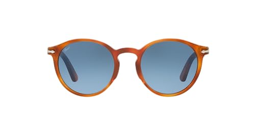 Persol PO3171S Round Sunglasses, Terra Di Siena/Azure Gradient Blue, 49 mm - Image 1