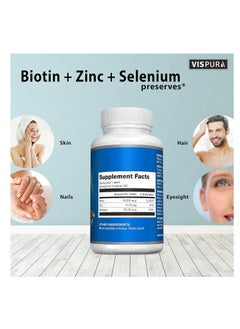 Biotin 10000 mcg + Zinc + Selenium Supplement for Hair Growth, Glowing Skin, Strong Nails* 365 Tablets for 12 Months supply - pzsku/Z8EB00014335C58D4B2EDZ/45/_/1740826615/de9c3044-bc34-4861-bf98-6a3818f7d216