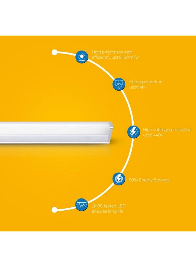 Wipro Garnet 22W LED Batten for Living Room & Bedroom | 4 Ft | Neutral White (4000K) with 2100 lumen| Bright & Energy Efficient Tubelight for Home, Office, Showroom & Parking lot | Pack of 2 - Image 3