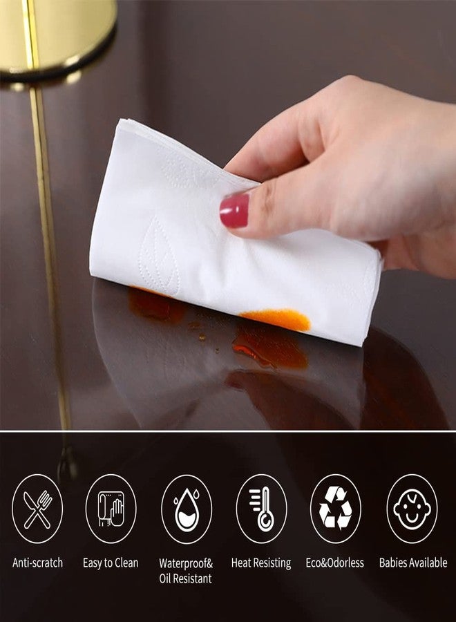 Hodmutst 1.5mm Thick 14 x 24 Inches Clear Desk Cover Protector Small Desk Pad Mat, PVC Plastic Table Cloth Desk Protector for End Table Night Stand Dresser Coffe Table Bedside Table Chair mat Kids Toy Table - Image 4