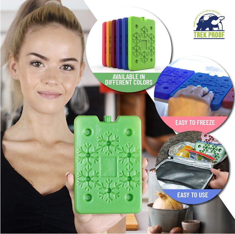 TrekProof Multicolor Lunch Bag Ice Packs, 6-Piece Set, Reusable and Eco-Friendly, Portable and Compact, Ideal for Travel, Camping, Picnics, and School - Image 3