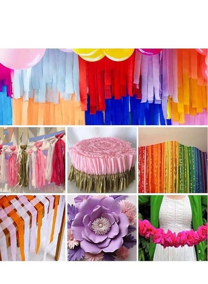 Flamingo 24 Roll Crepe Paper Single Color Streamer 1.5Inches Violet Color - Image 3