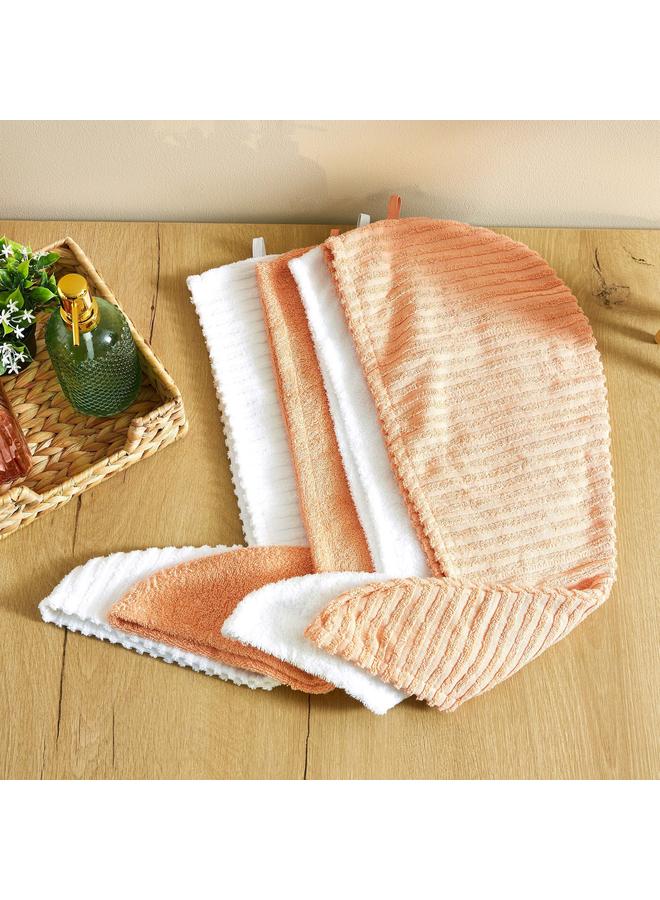 ATLANTA Solid Cotton Hair Wrap Towel 68X23 Dusty Pinkskip Description - Image 3