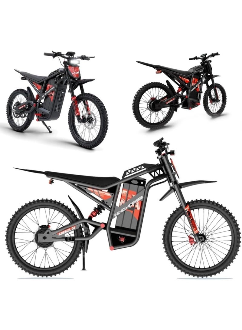Wind Horse Windhorse Y1 Electric Dirt Bike | 3000W Motor, 60V 35Ah Removable Battery, 70 km Range, Up to 90 km/h Top Speed, 19" Off-Road Tires - Image 1