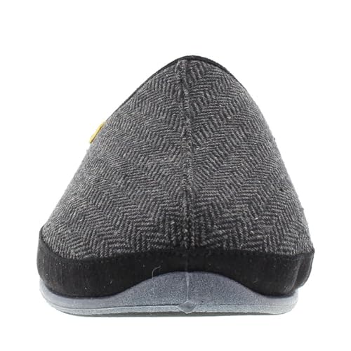 Deer Stags Men's Wherever Tweed Slipper, Black Tweed, 13 - Image 5