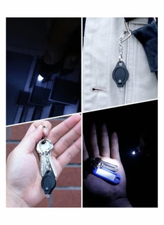 Generic Ultra Bright Mini LED Keychain Flashlight, 12 Lumen Portable Black Torch with Carabiner for Camping, Hiking and Emergency, 5 Pack  - Image 2