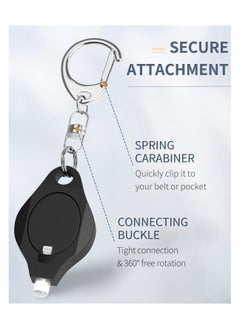 Generic Ultra Bright Mini LED Keychain Flashlight, 12 Lumen Portable Black Torch with Carabiner for Camping, Hiking and Emergency, 5 Pack  - Image 5