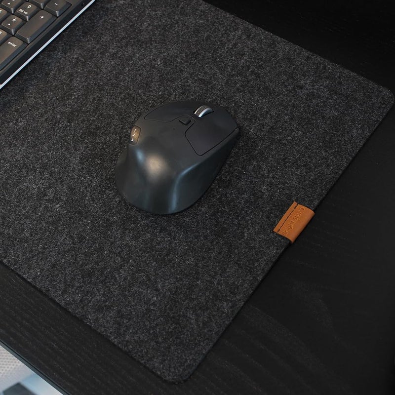 Bright Stone Felt Desk Mat,Non-Slip Mouse Pad, 31.5"x15.7" Office Supplies Desk Protector, Desk Accessories for Home and Office (Black) - Image 3
